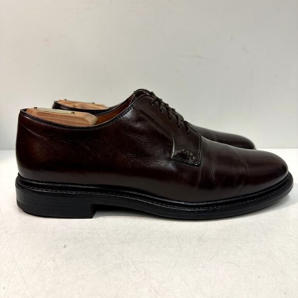 NEW HEELS Grant Stone x J. Crew Ludlow Derby Dark Brown VGUC Bench Made 9.5 D - Picture 4 of 14